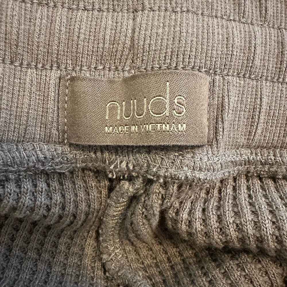 NUUDS Waffle Knit Lounge Jogger Mocha Size M - Picture 4 of 6